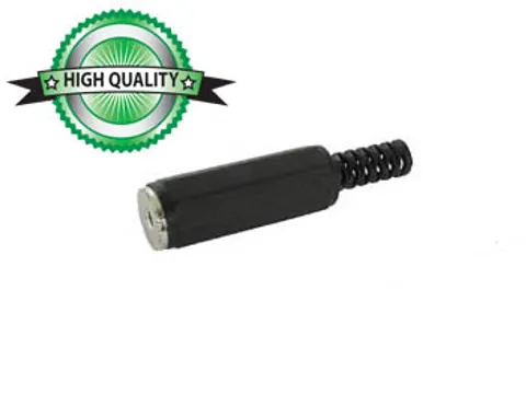 Vrouwelijke 2.5mm Mono Jack - Plastic Zwart