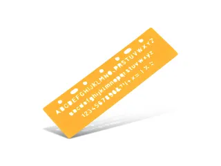 Sjabloon Standardgraph letters en cijfers 5mm - 2