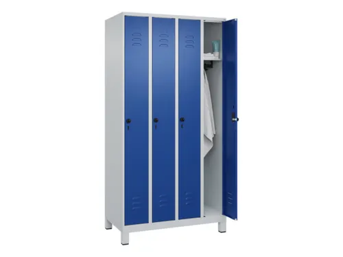 locker,HxBxD 1950x1000x500mm,4vak,vak B 250mm,draaigrendel,voeten