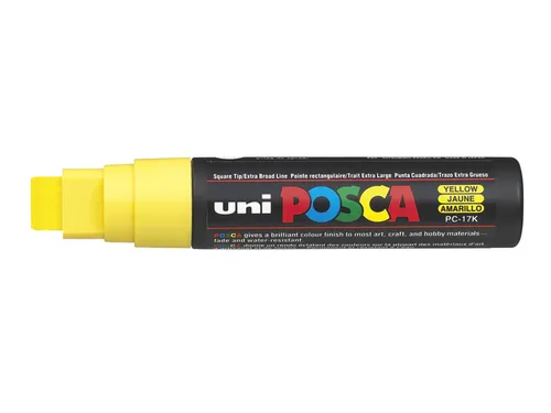 Verfstift Posca PC17K Extra Brede punt 15mm rechthoek geel