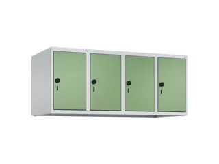 opzetkast,v. locker,4vak.,vak B 300mm,HxBxD 500x1200x500mm,vleugeldeur - 1