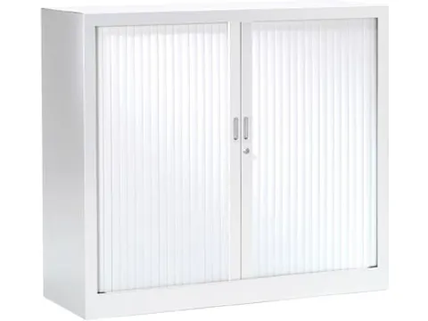 Roldeurkast, hoogte 100 cm, wit