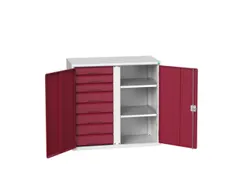 universele kast,HxBxD 1000x1050x550mm,2xStalen bodem,8lade(n)