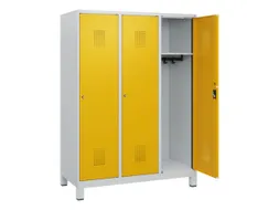 schoollocker,HxBxD 1630x1200x500mm,3vak,vak B 400mm,cil.-slot,voeten