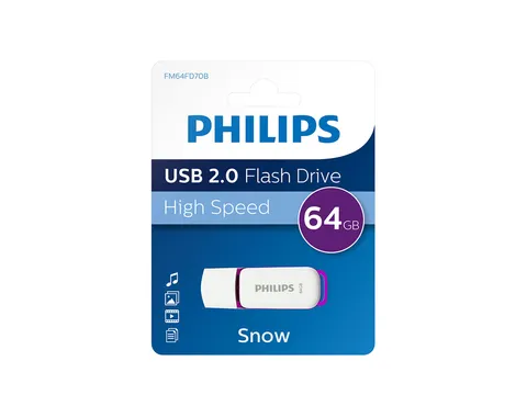 USB stick 2.0 Philips Snow USB-A 64GB paars