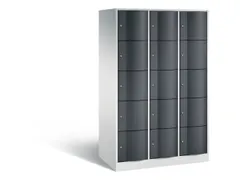 lockerkast cil.slot 1950x1150x640mm 3x5 vakken RAL7035 front RAL7021