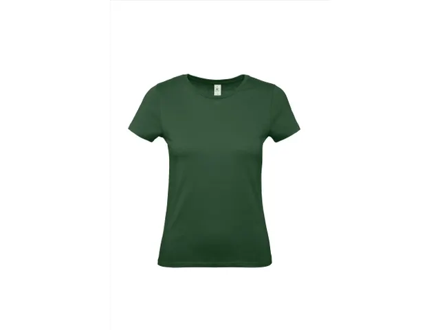 B&C #E150 dames T-shirt, flessengroen, maat XS, per stuk