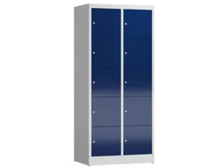 lockerkast,HxBxD 1800x800x500mm,2x5vakken,cil.-slot,romp RAL7035