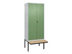 armoire vestiaire noir et blanc HxlxP 2120x800x815mm 2compart.