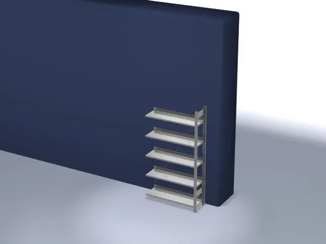 Inhaakstelling Aanbouwveld Hxbxd 1750x1010x335mm 5Legborden Verzinkt