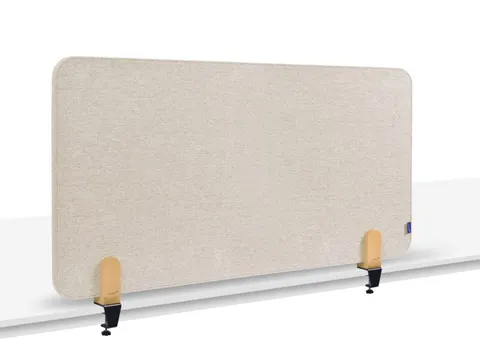 Elements Bureauscherm 60x120 akoestisch Beige klemmen