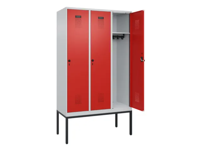 locker,HxBxD 2120x1200x500mm,3vak,vak B 400mm,draaigrendel
