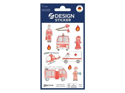 Papieretiket Z-design Brandweer/Ambulance, pakje à 1 vel