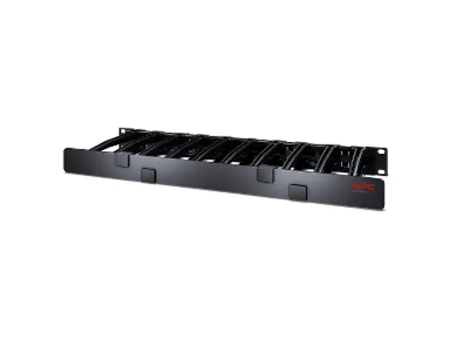 Horizontale kabelmanager, 1U x 6 inch diep, enkelzijdig met kap