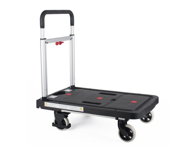 Transportkar Pavo platform trolley inklapbaar 137kg zwart ...