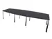 vergadertafel,HxBxD 740x3200x1400mm,vatvormig,CC-zwart