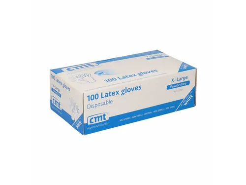 handschoenen latex poedervrij maat XL wit 1000 stuks