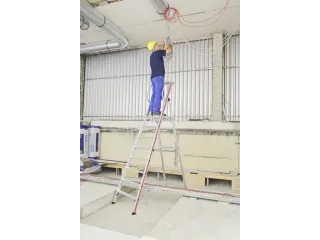 platformladder,bordes HxBxD 1880x440x400mm,8treden,aluminium - 3