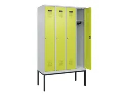 locker,HxBxD 2120x1200x500mm,4vak,vak B 300mm,cil.-slot,voetonderstel