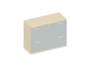 hangmappenkast 770x1000x430mm 2hangmappenframes Esdoorn+ Onyx - 1