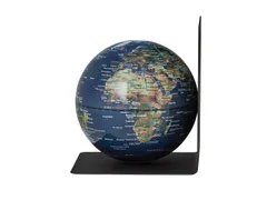 Boekensteun TROIKA met magnetische Wereldbol 13cm blauw-groen