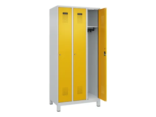 locker,HxBxD 1950x900x500mm,3vak,vak B 300mm,cil.-slot,voeten