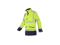 Sioen Falcon 7229A2ET2 hi-vis parka, geel/marineblauw, maat L, per stu