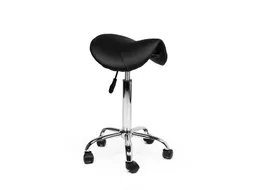 Zadelkruk Office medium harde wielen zwart