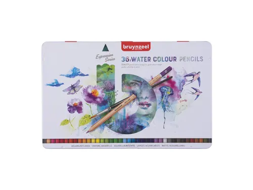 Kleurpotloden Bruynzeel Expression aquarel assorti blik à 36 stuks