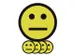 Aimant Smiley 25mm émotion neutre jaune 5 pièces