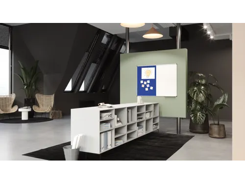 UNITE combibord blauw vilt-whiteboard 90x120cm