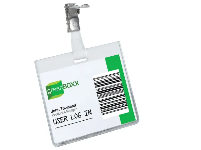 Badge Durable 8003 met clip liggend gesloten 60x90mm