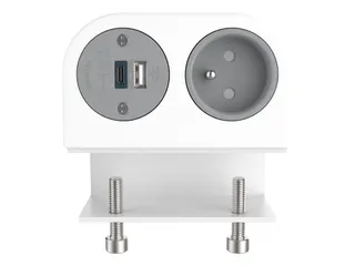 Desktop stekkerdoos Power Phase 1x penaarde + USB A en C 25W Wit - 2