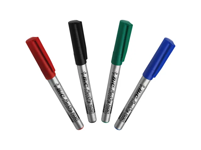 Viltstift Bic ecolutions rond fijn assorti blister à 4 kleuren
