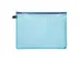 Trousse avec fermeture éclair Foldersys A4 PVC bleu transparent