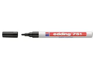 Viltstift edding 751 lakmarker rond zwart 1-2mm - 1