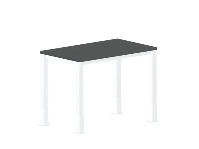 In hoogte verstelbaar bureau,HxBxD 720-840x1000x600mm,MS-donkergrijs