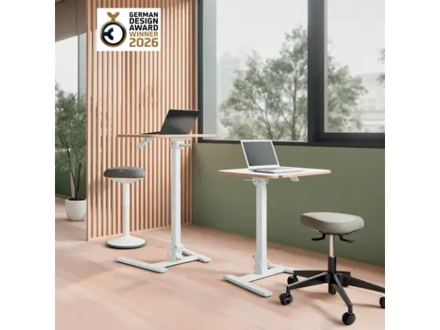 Zit-Sta bureau Leitz ergo compact inklapbaar 460x740x650mm wit