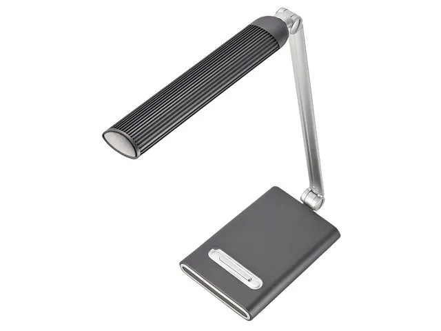 bureaulamp Alco LED antraciet/zilver 0,5 watt 12 LEDS 230V Dimbaar