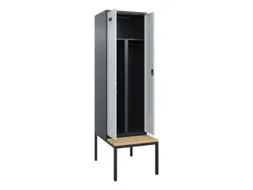 PBM-locker met bank,HxBxD 2120x600x815mm,2vak,vak B 300mm