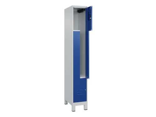 Z-garderobekast,HxBxD 1950x300x500mm,vak B 150/300mm,cil.-slot,voeten