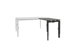 Bureau Linesto N3 aanbouwtafel 80x60cm logan eiken 25mm zwart