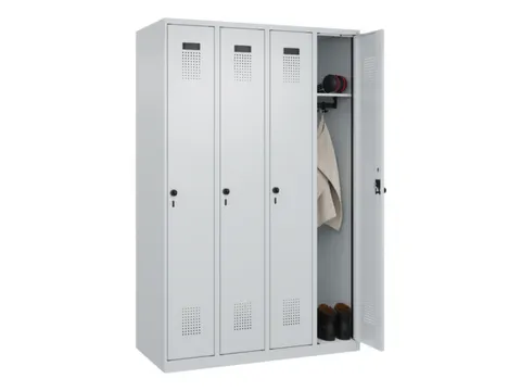 locker,HxBxD 1850x1200x500mm,4vak,vak B 300mm,draaigrendel