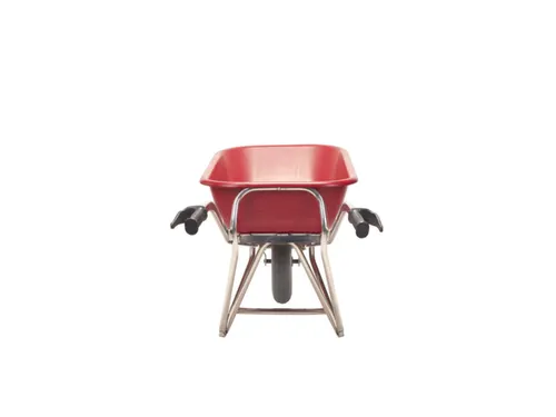 aluminium kruiwagen,90l,HxBxD 870x625x1430mm,HDPE-bak,rood,aluminium