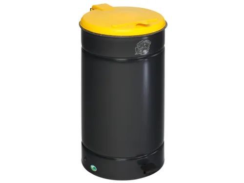 afvalverzamelaar,1x70l,HxØ 700x450mm,klemring,romp staal RAL7021