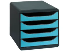 Big-box Classic Ladenblok 4 Laden A4+ Grijs Baby Blauw