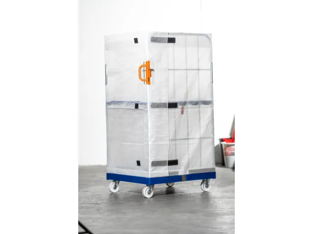 Afdekzeil,v. rolcontainer,HxB 1350x650mm,v. rolcontainer,PP,wit/rood