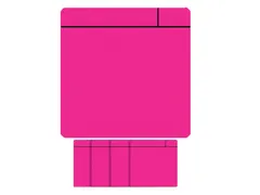 Magneet scrum 75x75mm roze 5 stuks
