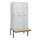 locker met bank,HxBxD 1950x900x815mm,3vak,vak B 300mm,draaigrendel