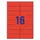 Gekleurde Etiketten 105x37mm Fluor Rood 42317